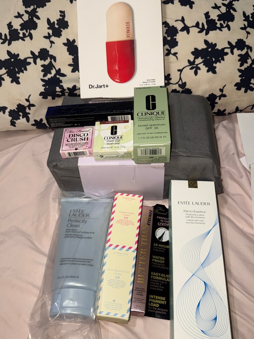 Assortment of face products